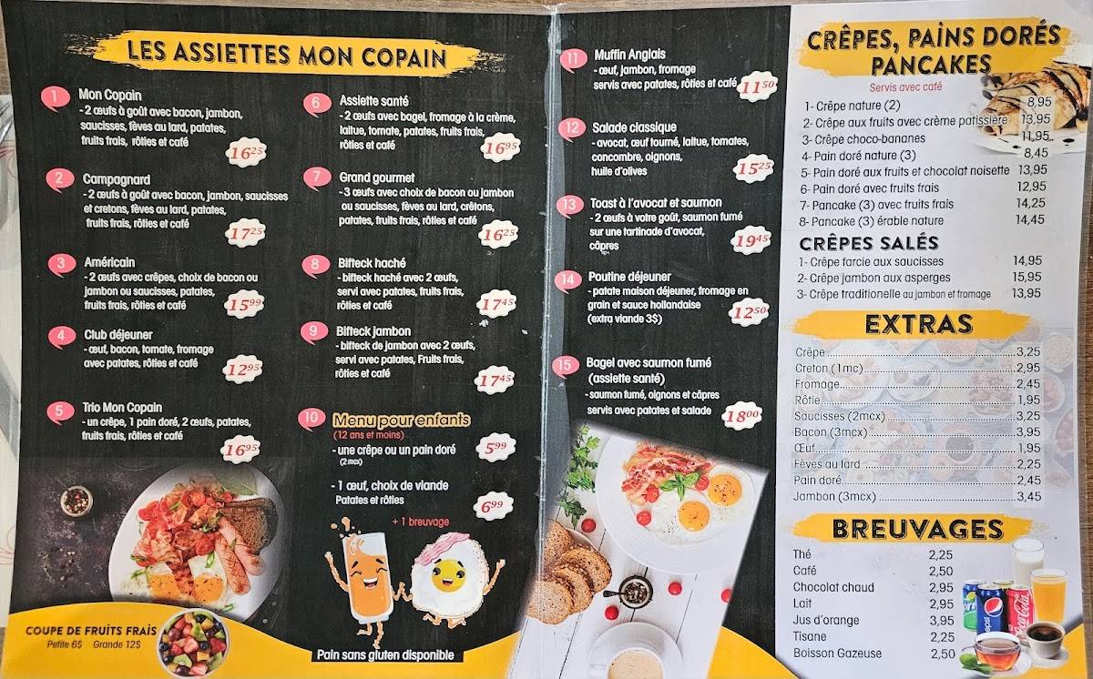 Menu de Chez Mon Copain 2024