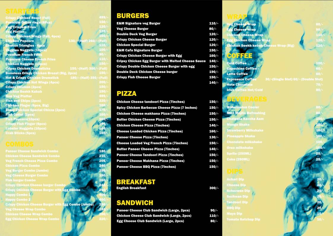 EAT & MEET CAFE menu