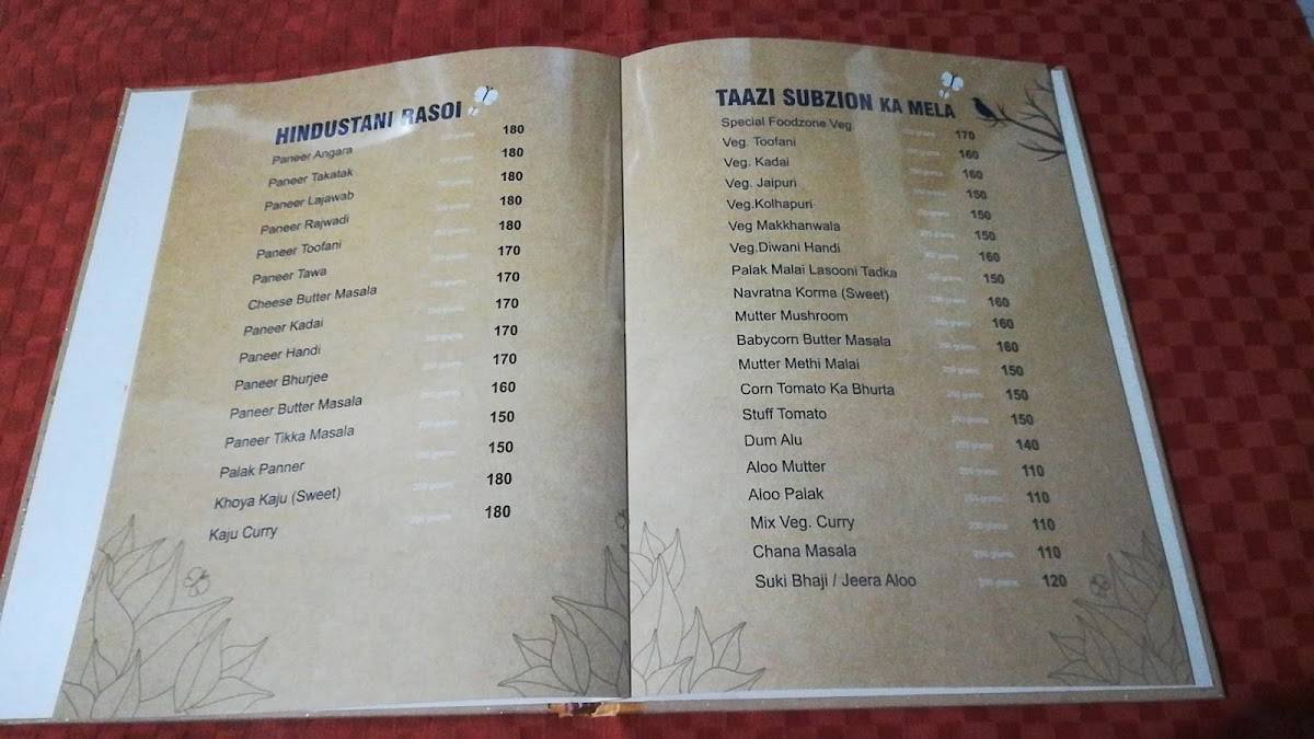 FOODZONE RESTAURANT menu