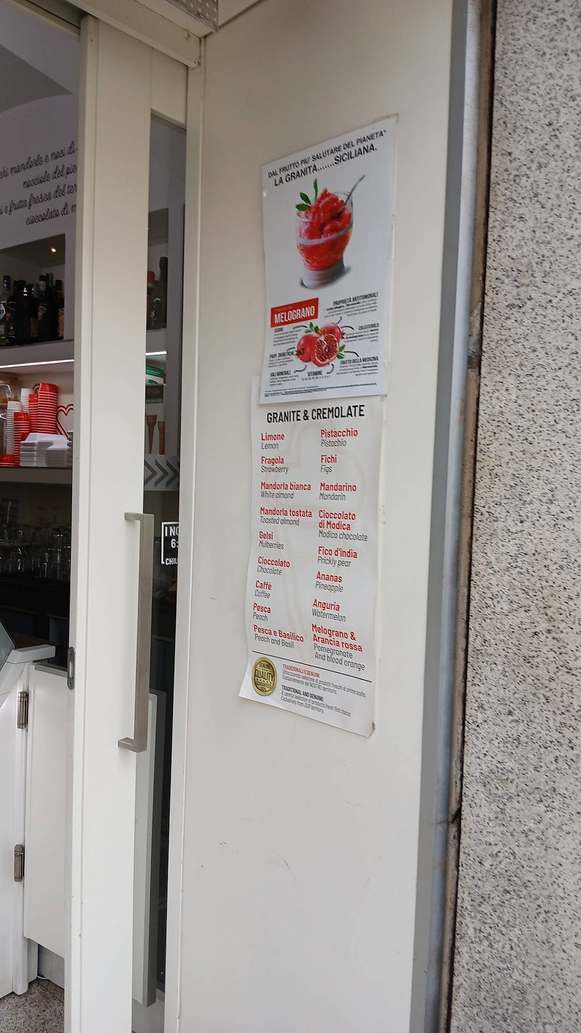 Menu di Fargione • Modica Bassa • Bar & Gelateria 