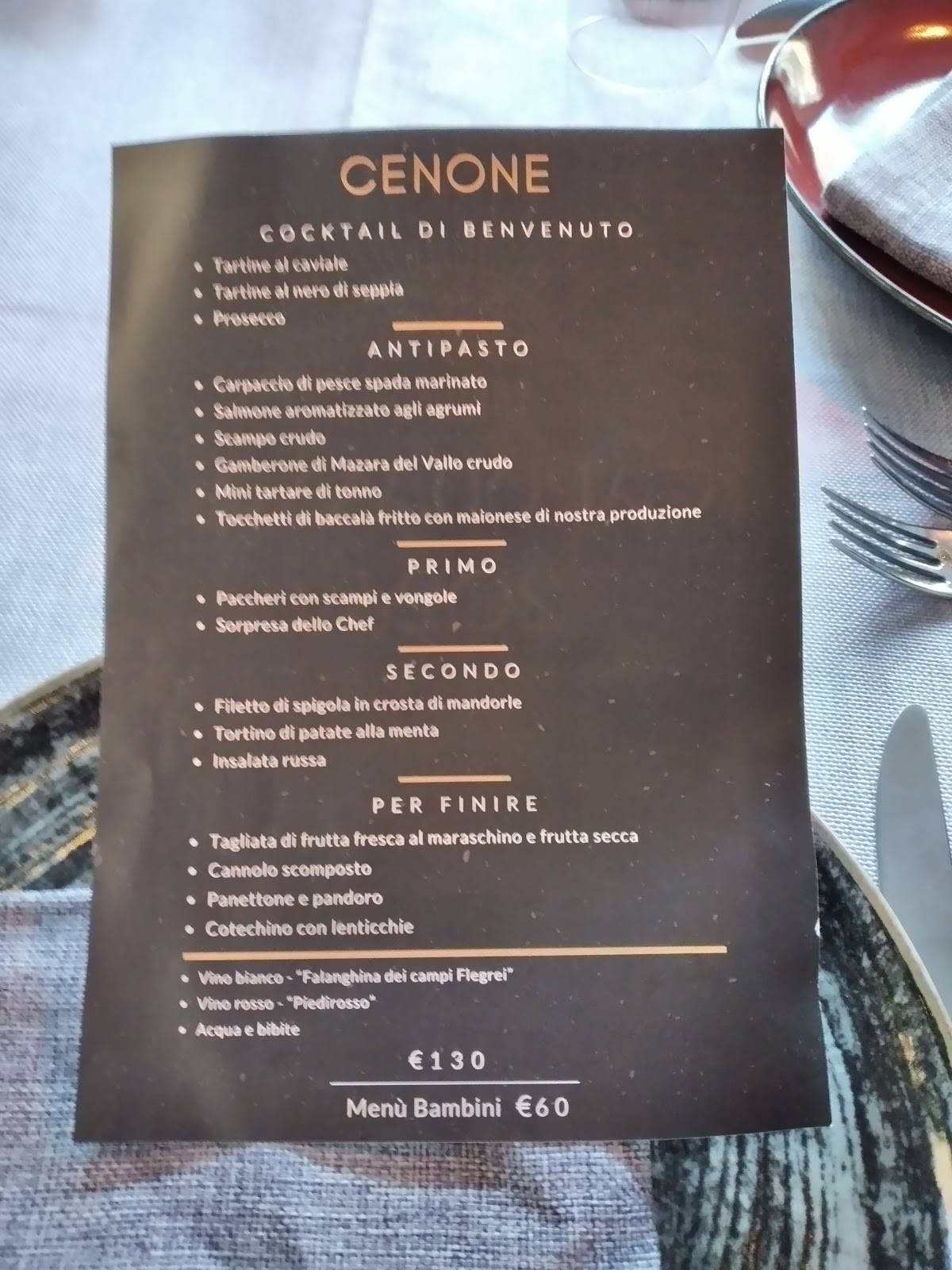 Menu di Farinoso 