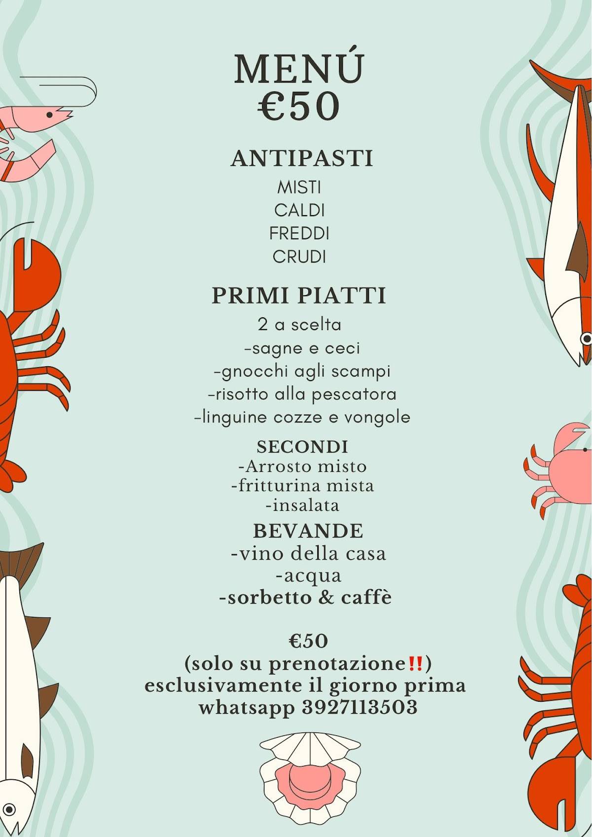 Menu di Filippo Cucina di Mare Pescara 