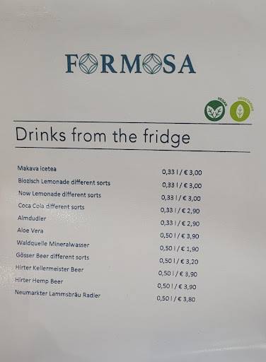 Menu de Formosa Food