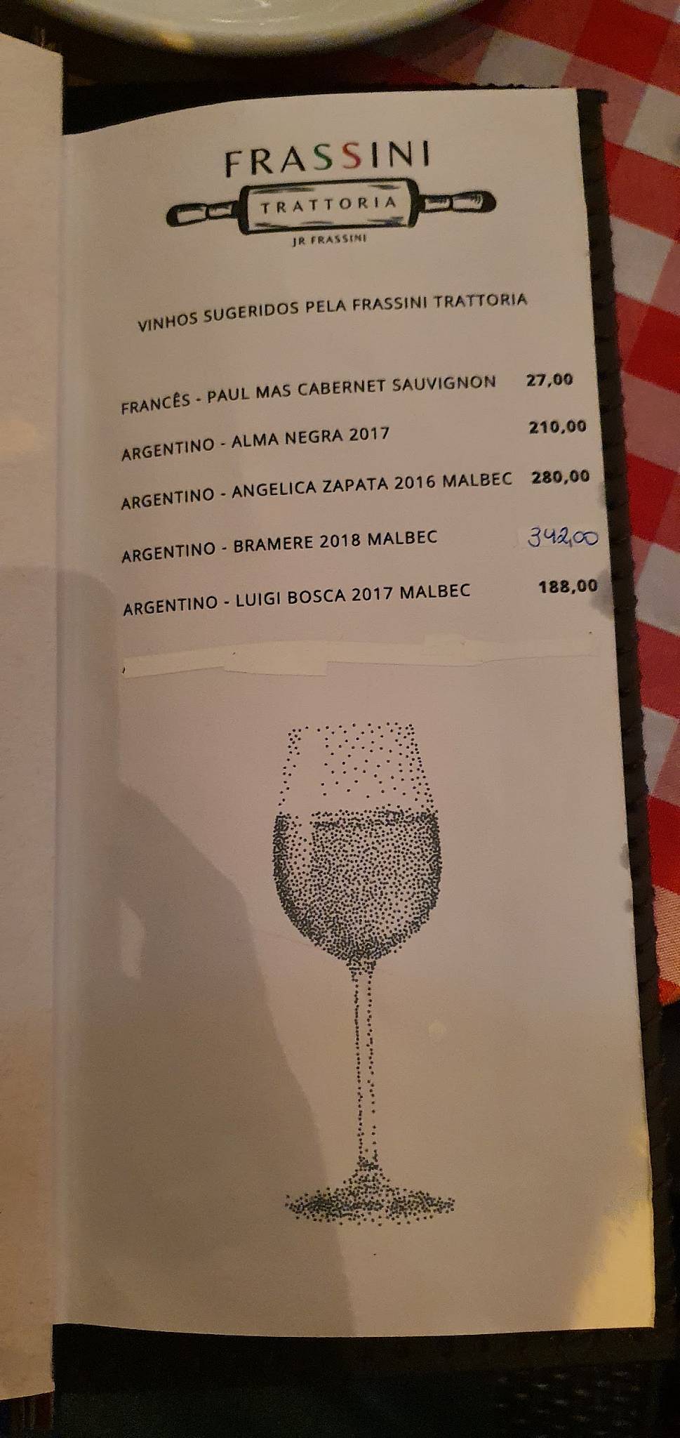 Frassini Trattoria cardápio