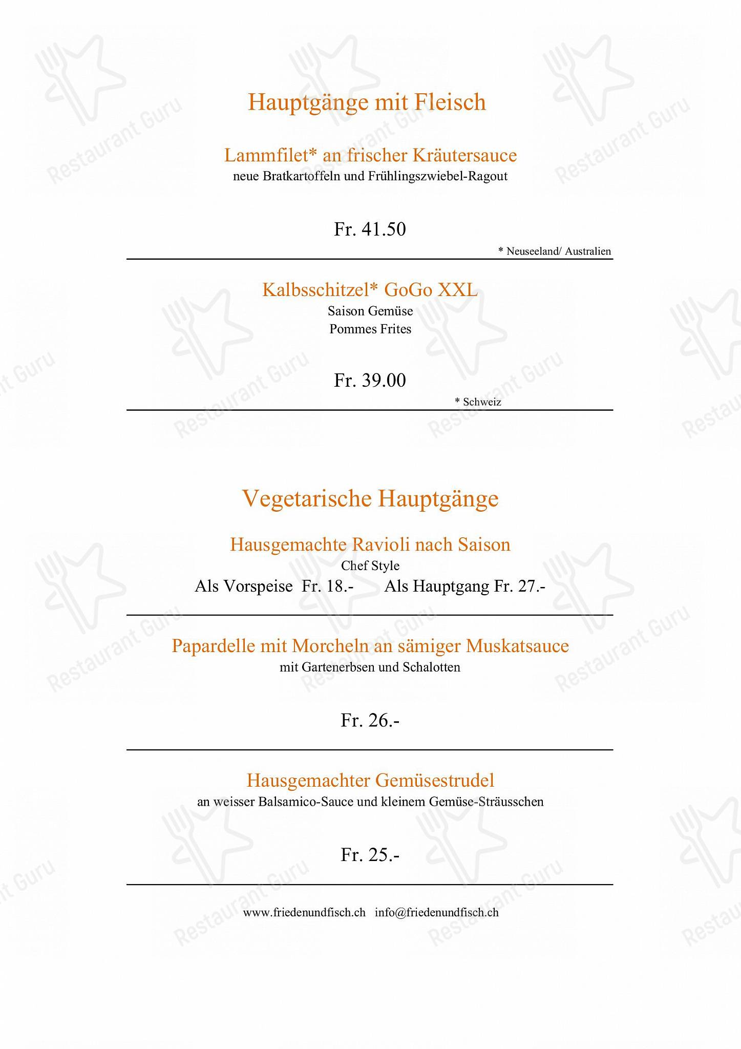 Коктейльная карта per Frieden und Fisch ristorante