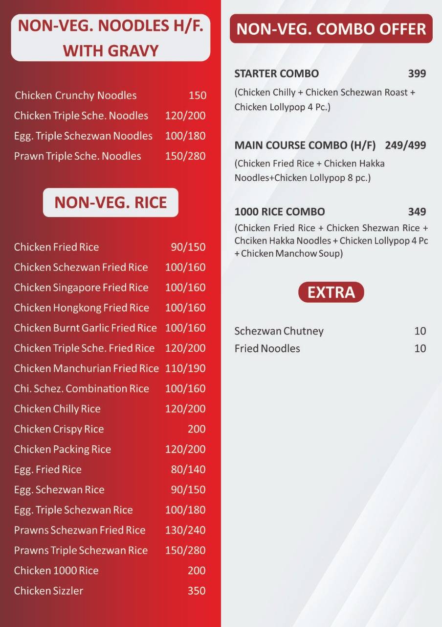 Golden Chinese - Best chinese restaurant in panvel menu