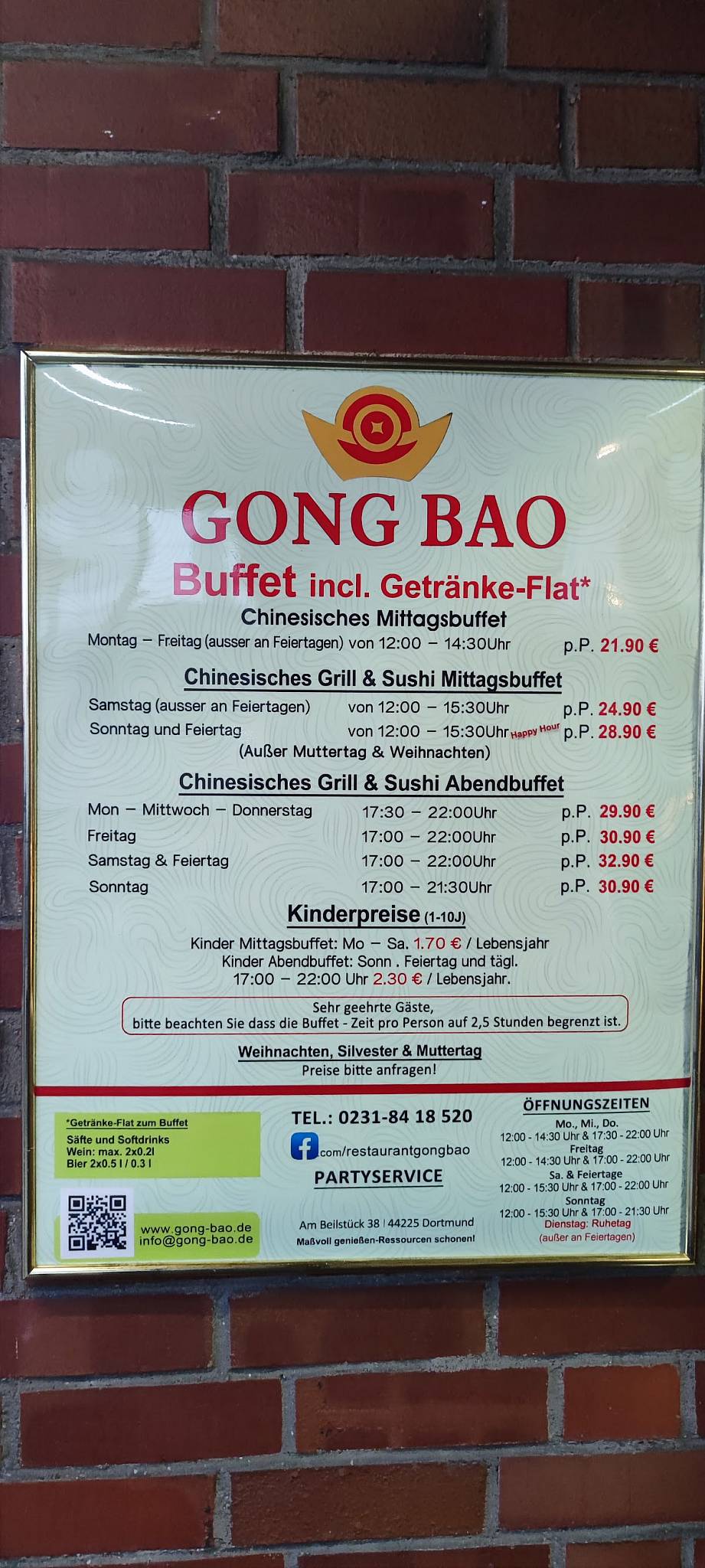 Gong Bao Dortmund Preise