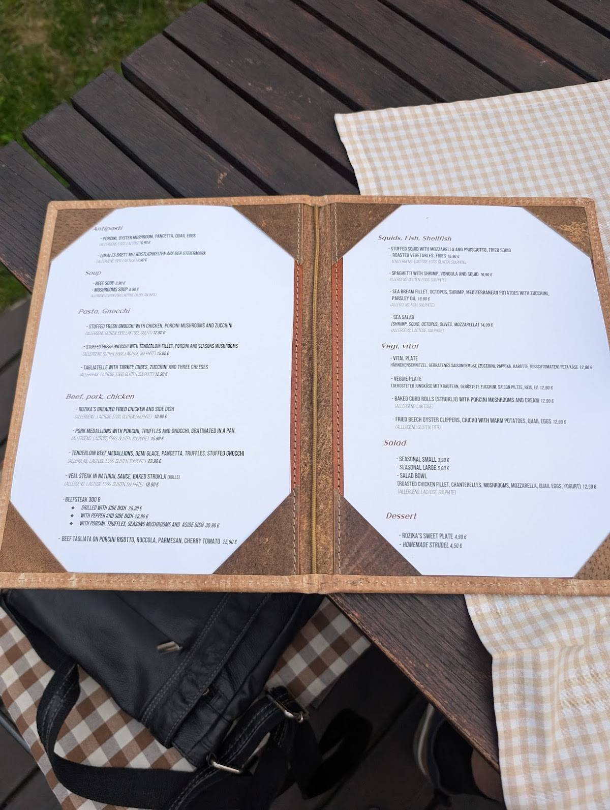 Menu di Gostilna Rozika 