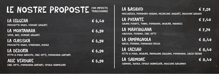 Menu di Gusto Piadineria Senigallia 