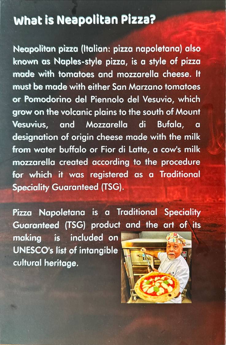 Gustos Pizzeria menu