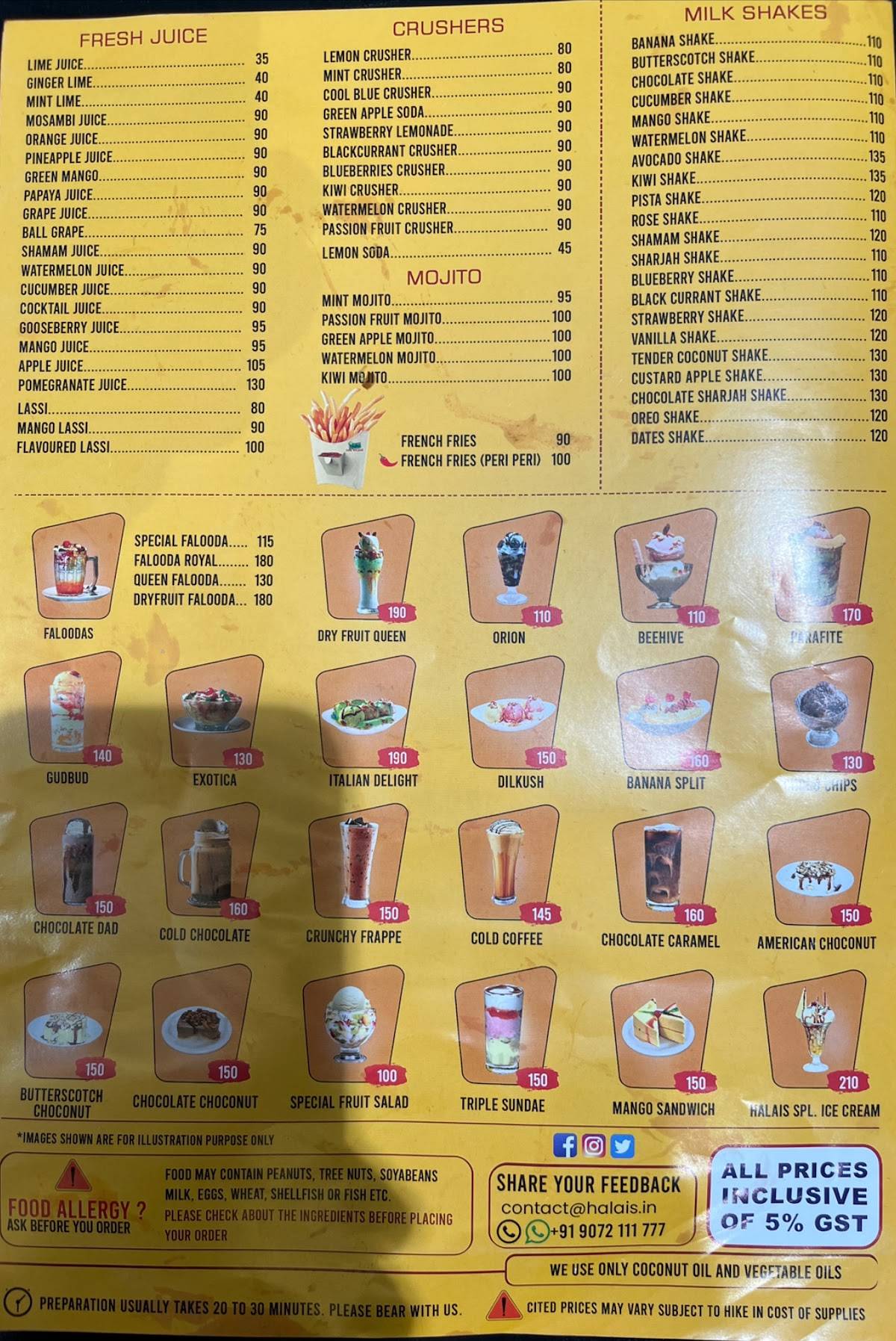 Halais Dum Biryani menu