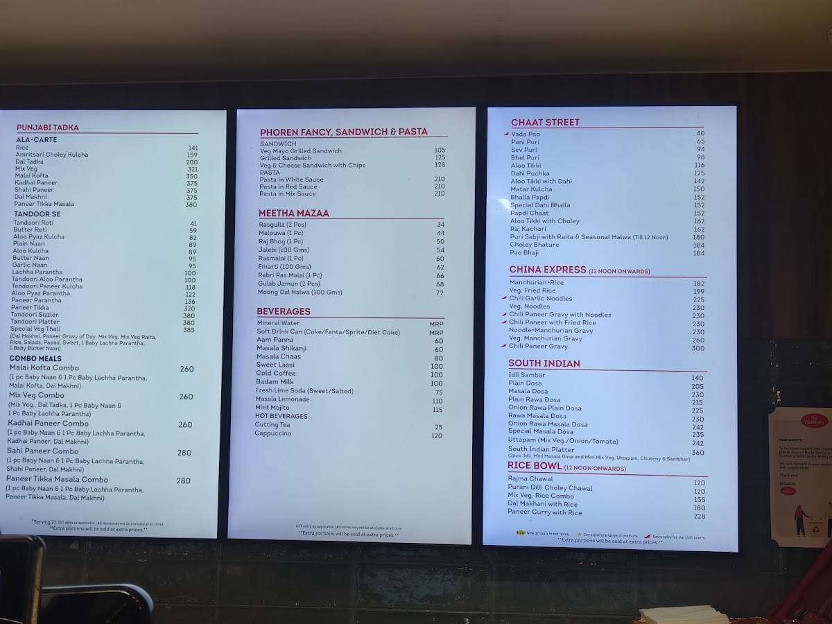 Haldiram's - Karol Bagh menu