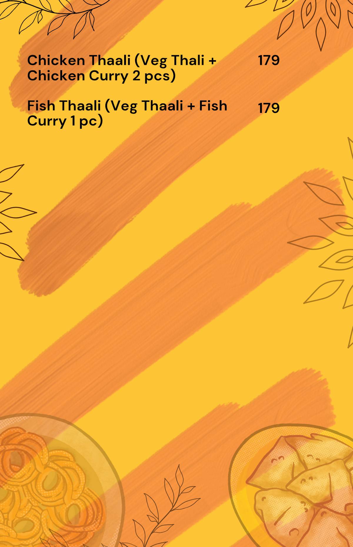 Home Foods Tiffin Meals menu