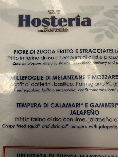 Menu di Hosteria del Mercato 