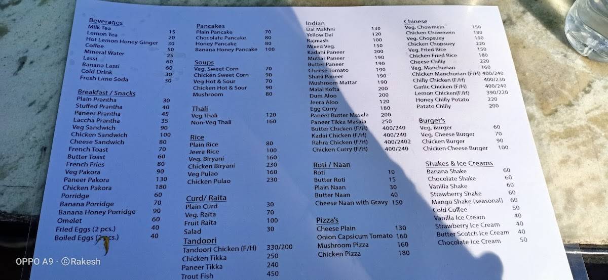 Hot Spice Cafe-Best Restaurant in kullu/cafe in kullu/ menu