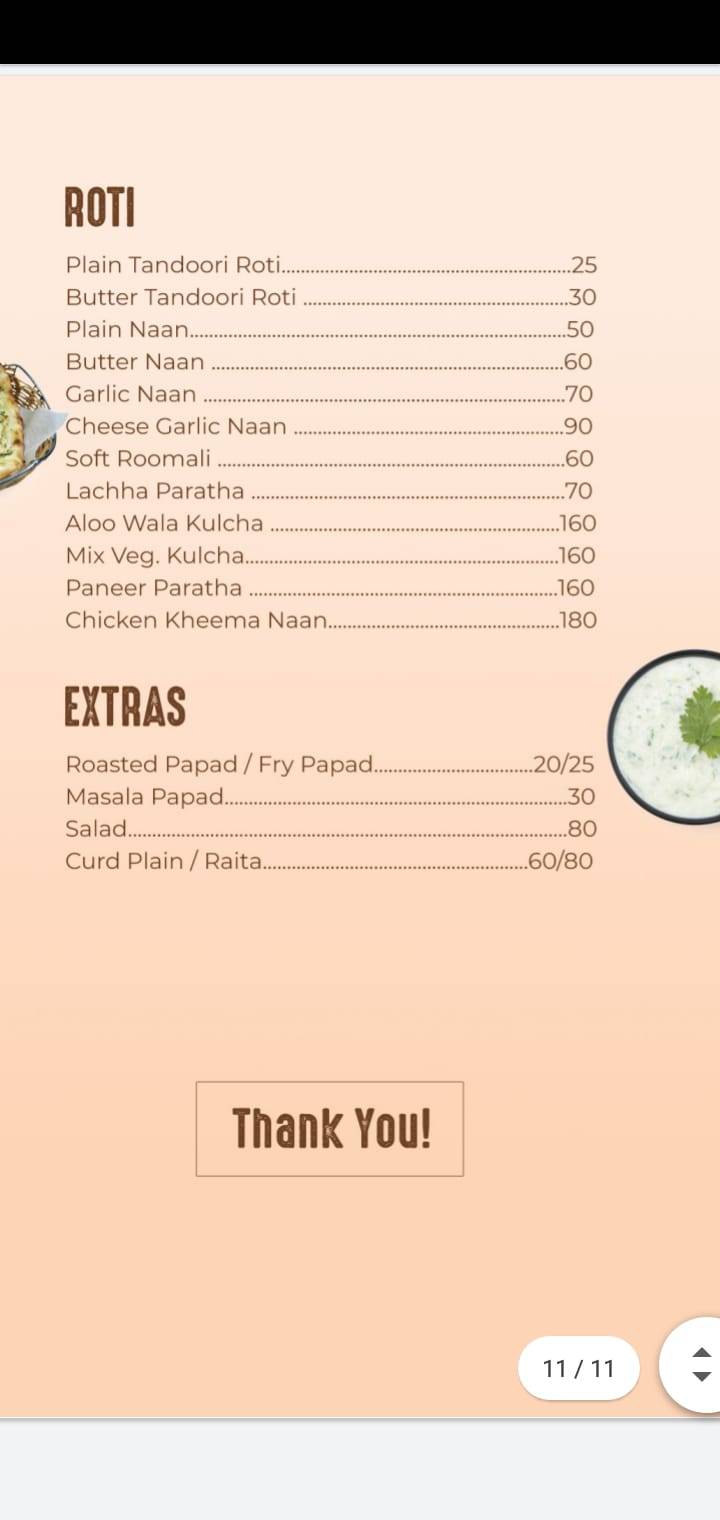 Hunger ground menu