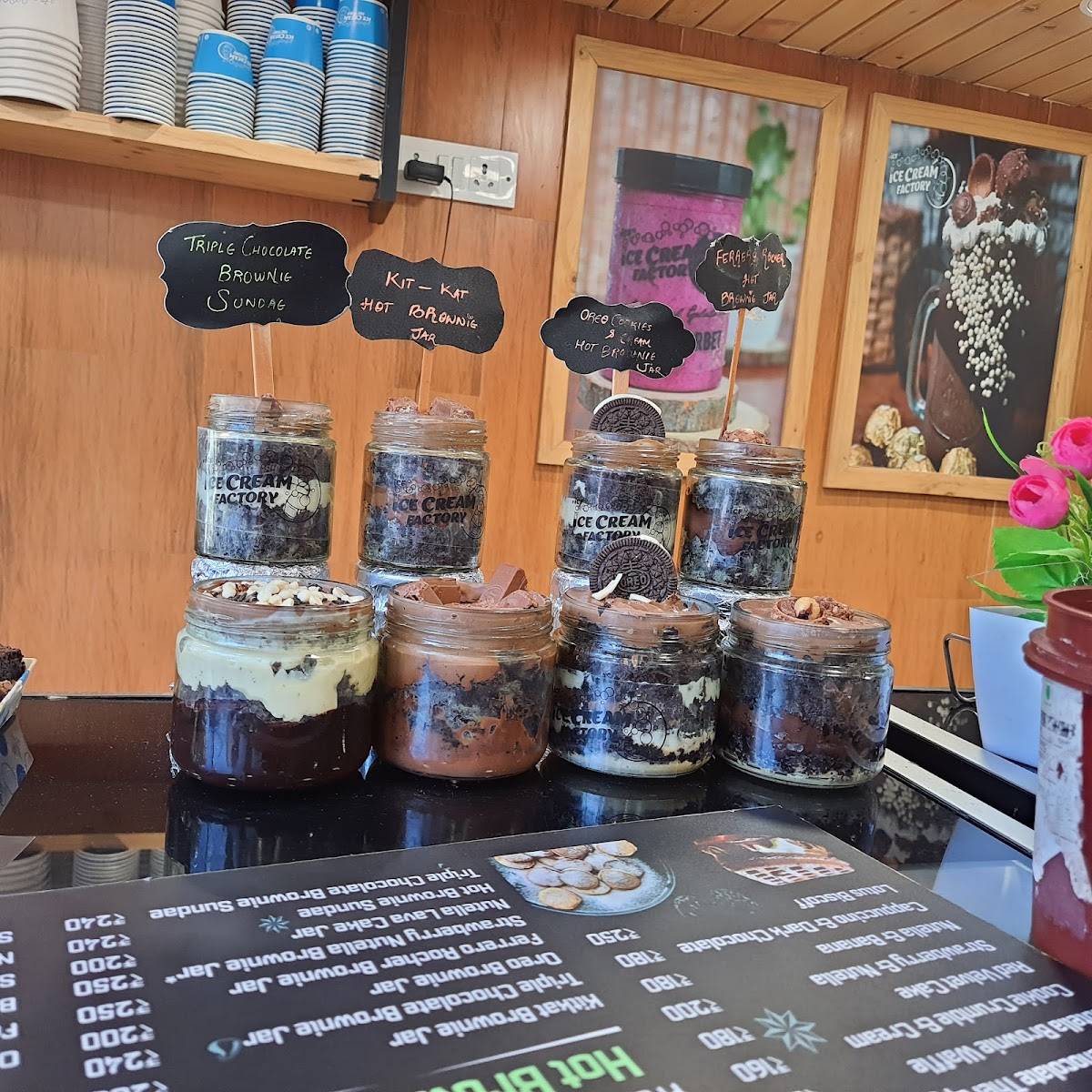 Menu at Ice cream Factory and Shahi Durbar, Mumbai