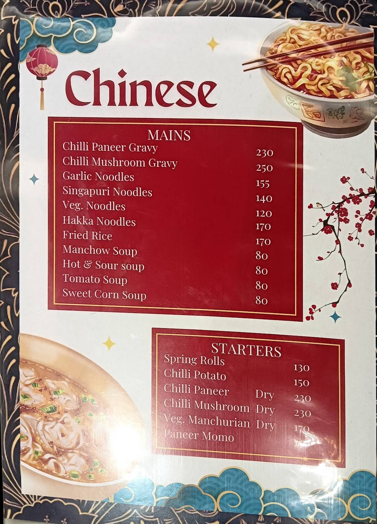 JAI SHREE RESTAURANT menu