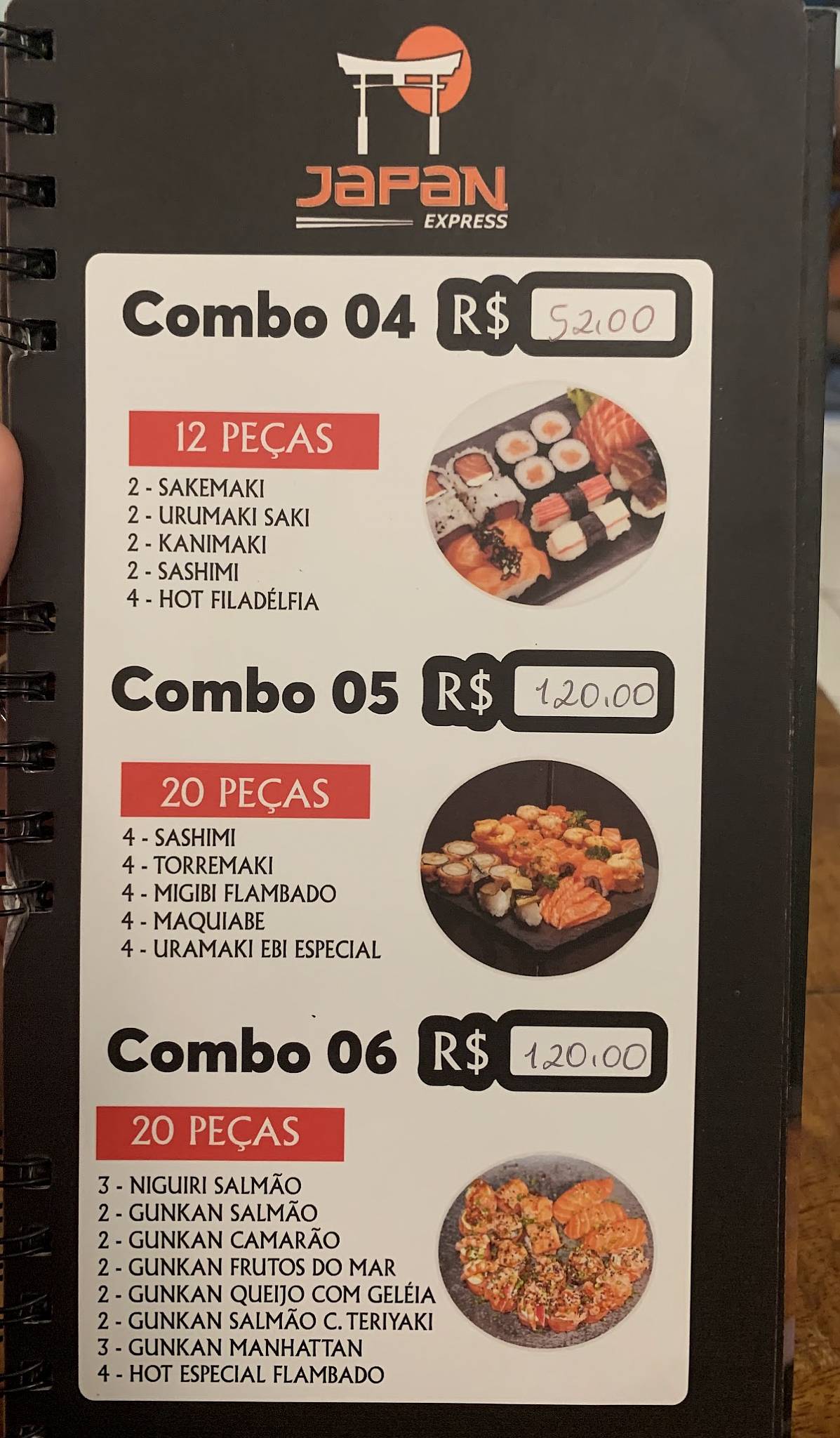 Japan Express cardápio
