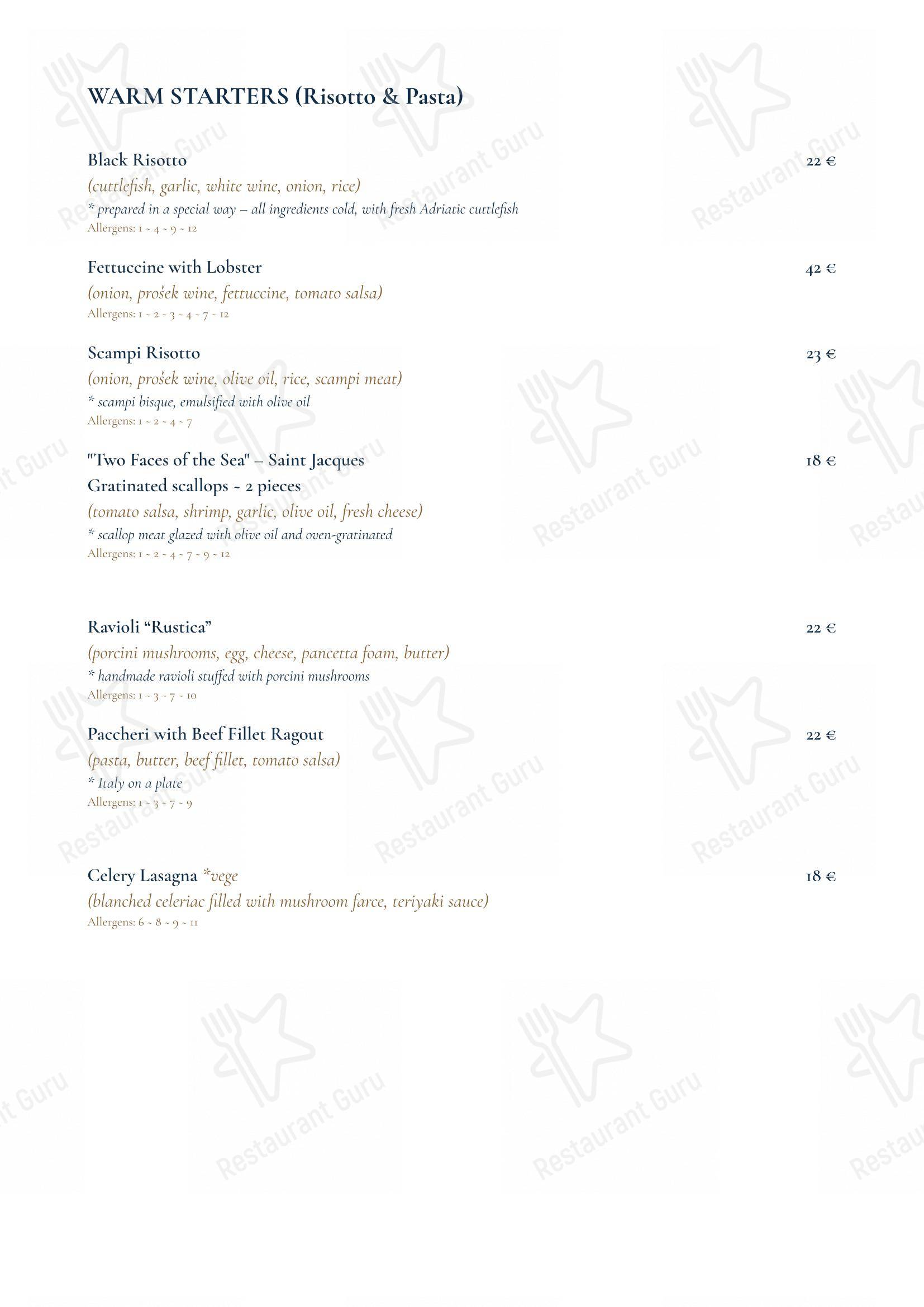 Menu di Restaurant Kadena - Menu bar