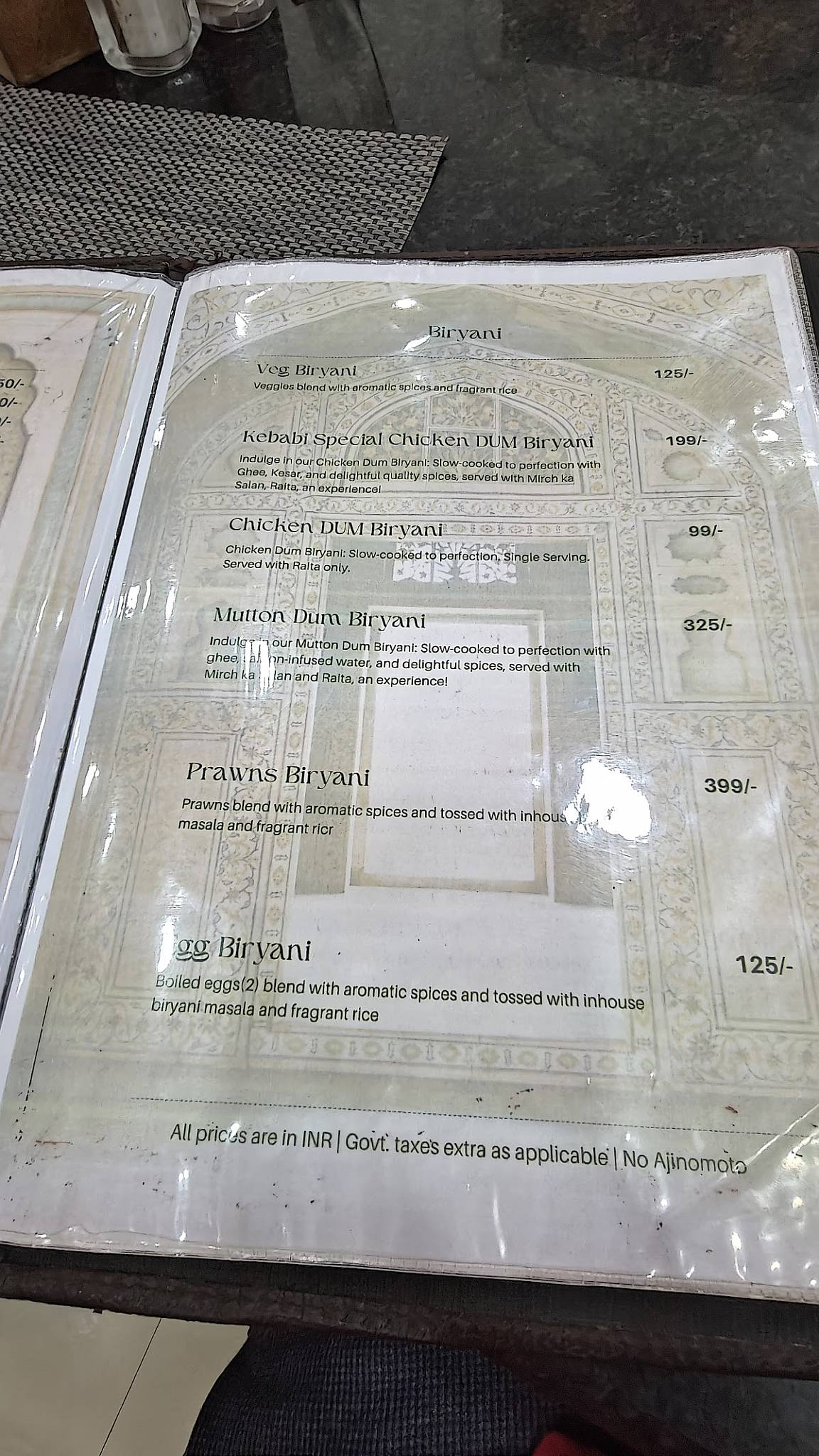 Kebabi menu