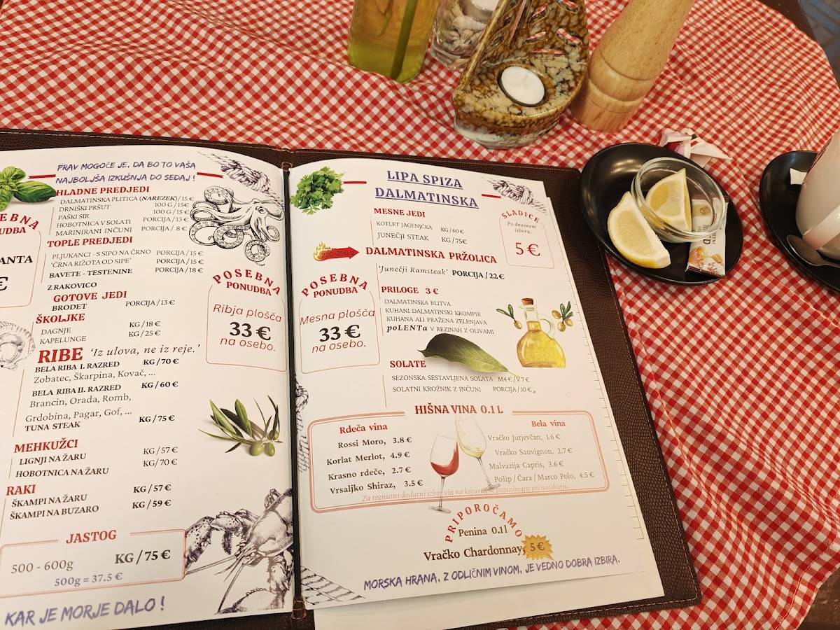 Menu di Konoba Dario 