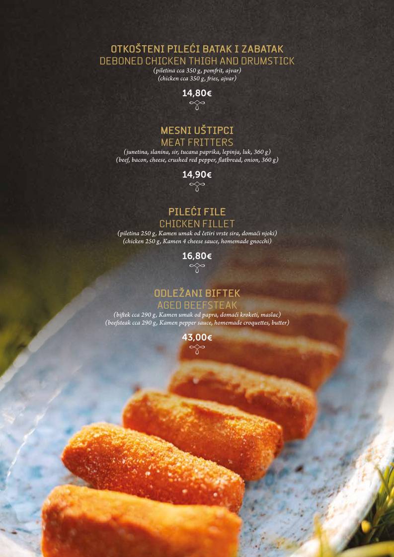 Menu di Konoba Kamen Zadar 2012 