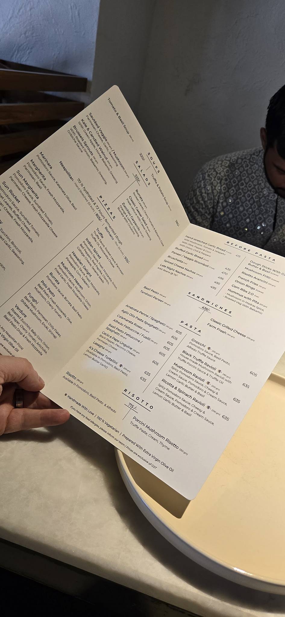 K's Charcoal menu