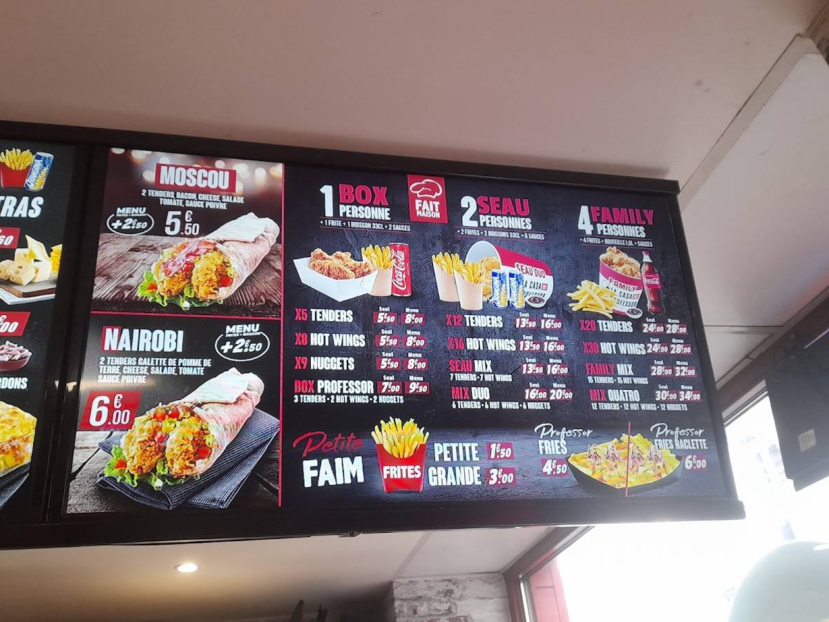 Menu de LA CASA DEL PROFESSOR