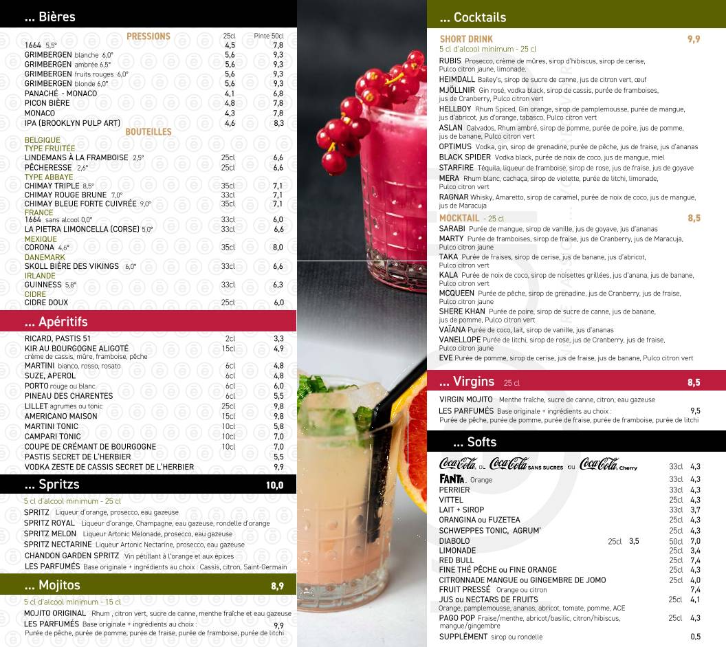 Menu de L'Edito Dijon