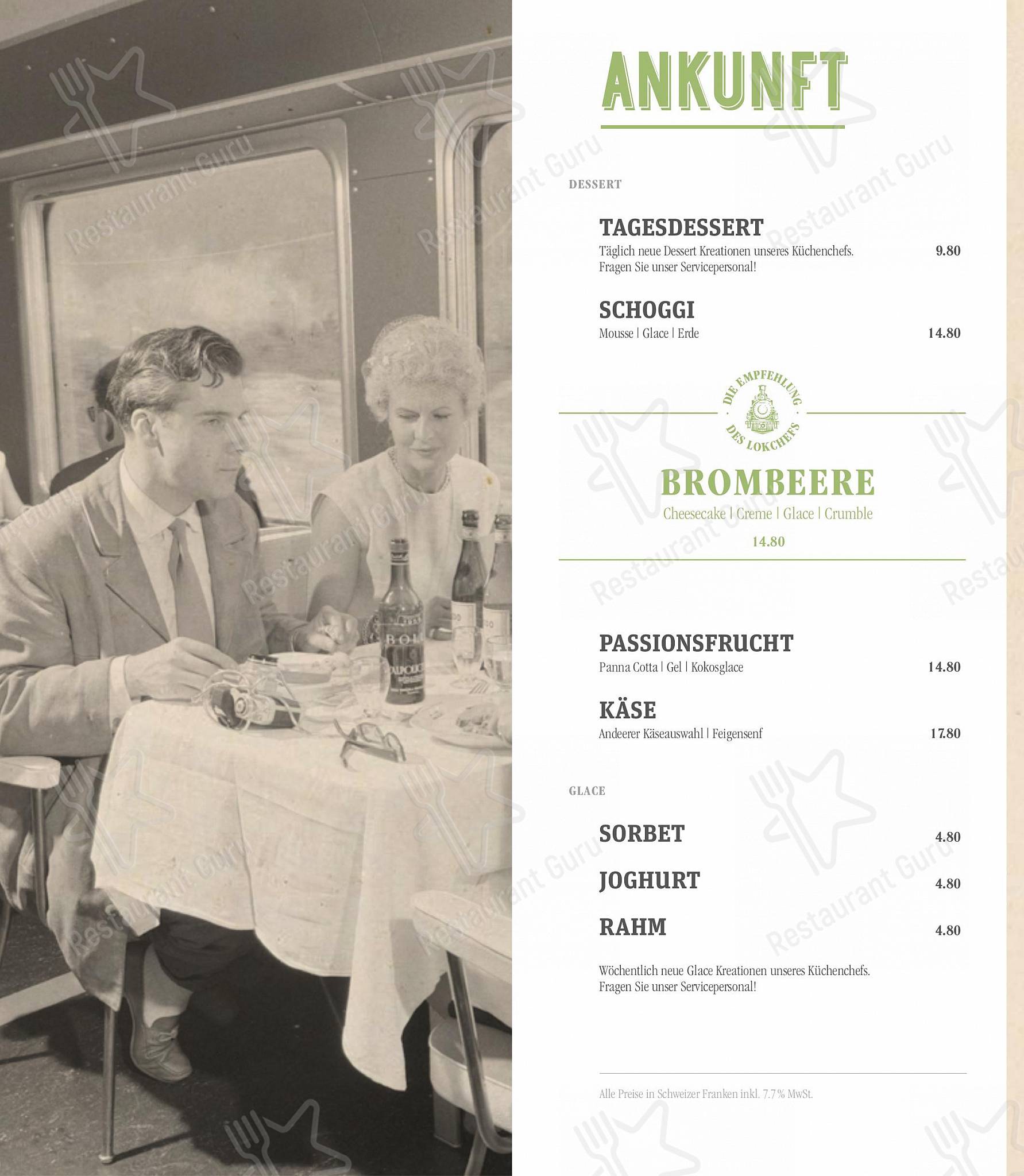 Menu per Brasserie LOK in San Gallo