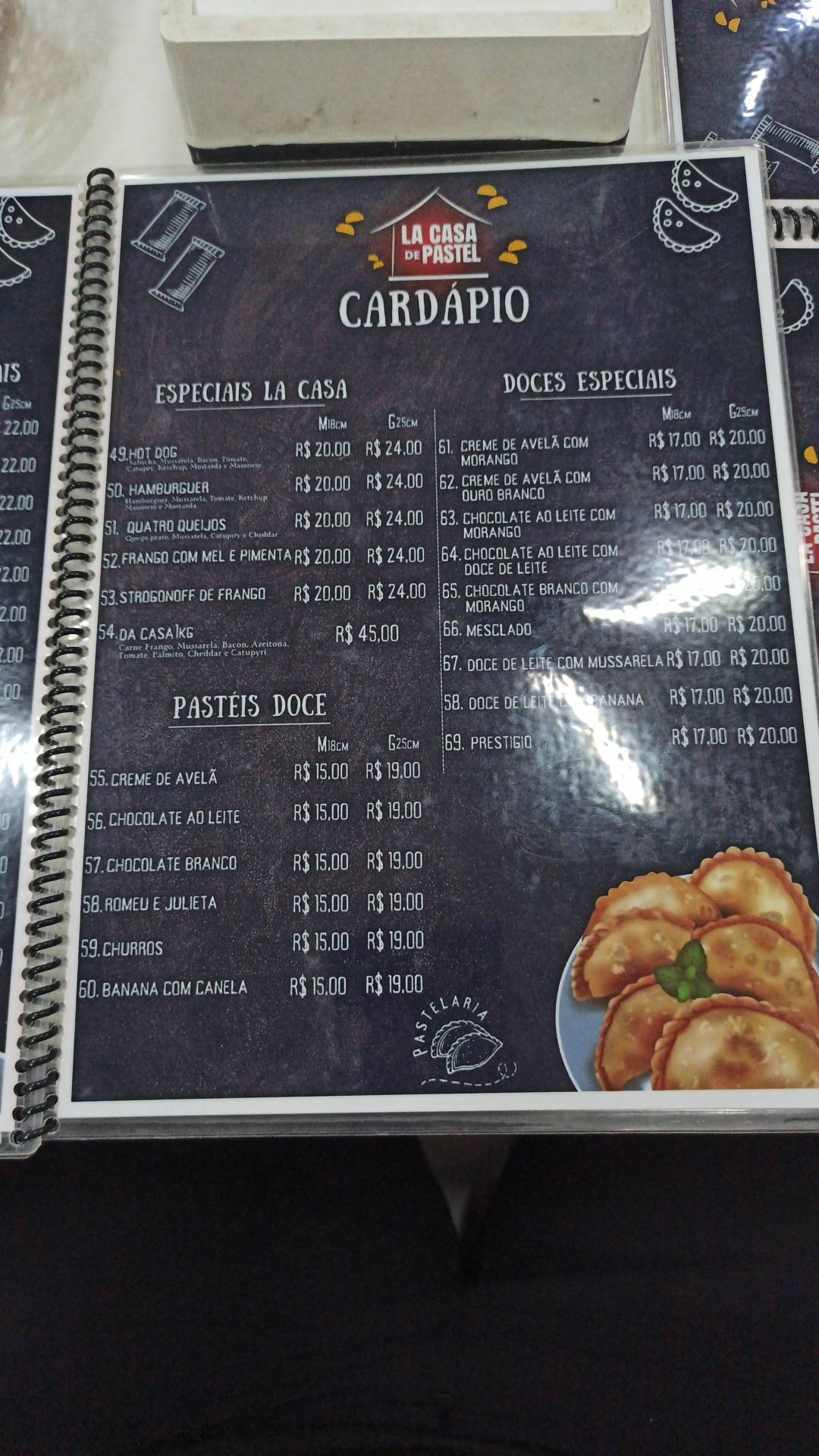 Menu Em La Casa De Pastel Restaurante Assis