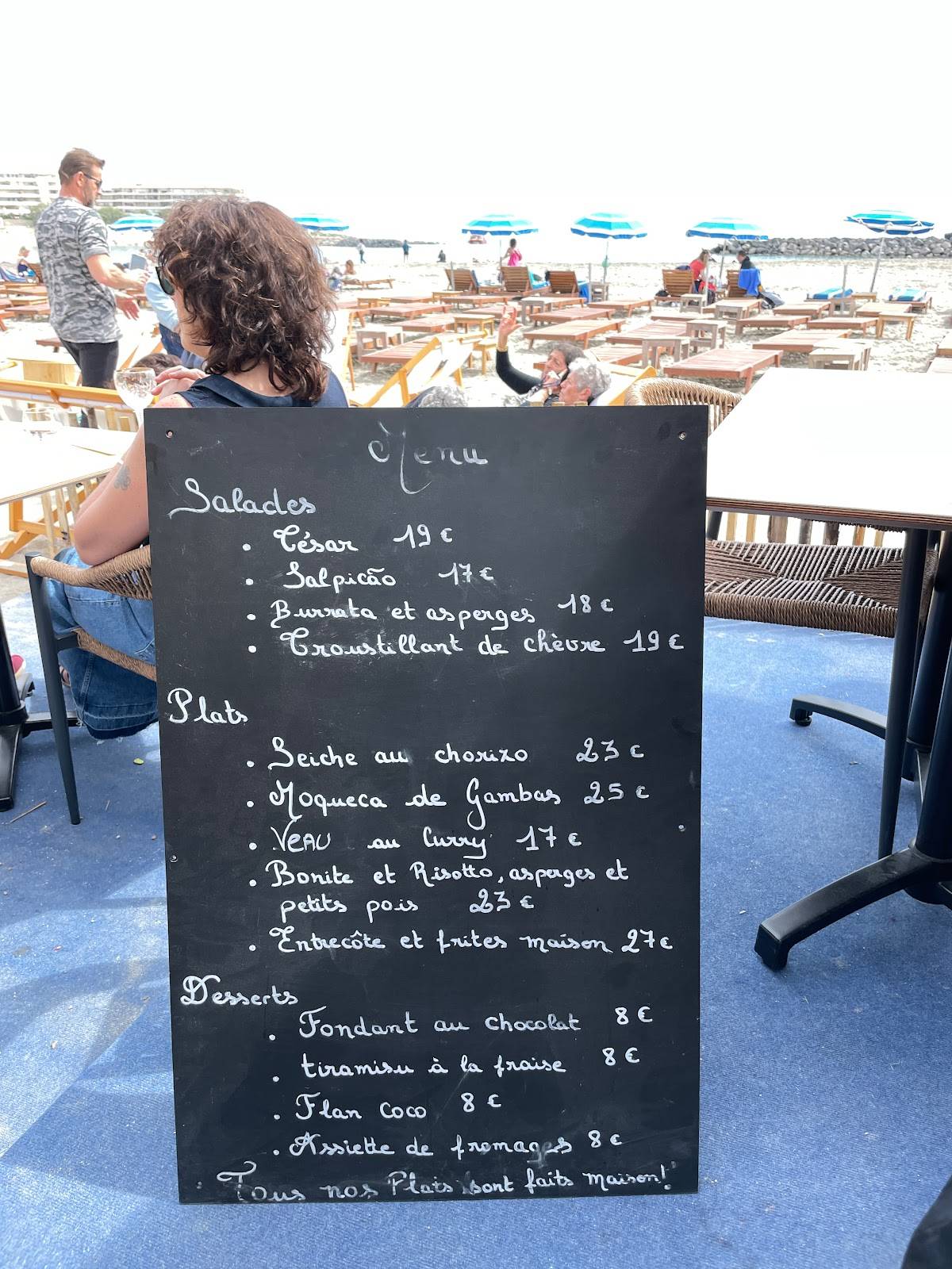 Menu de La Praia