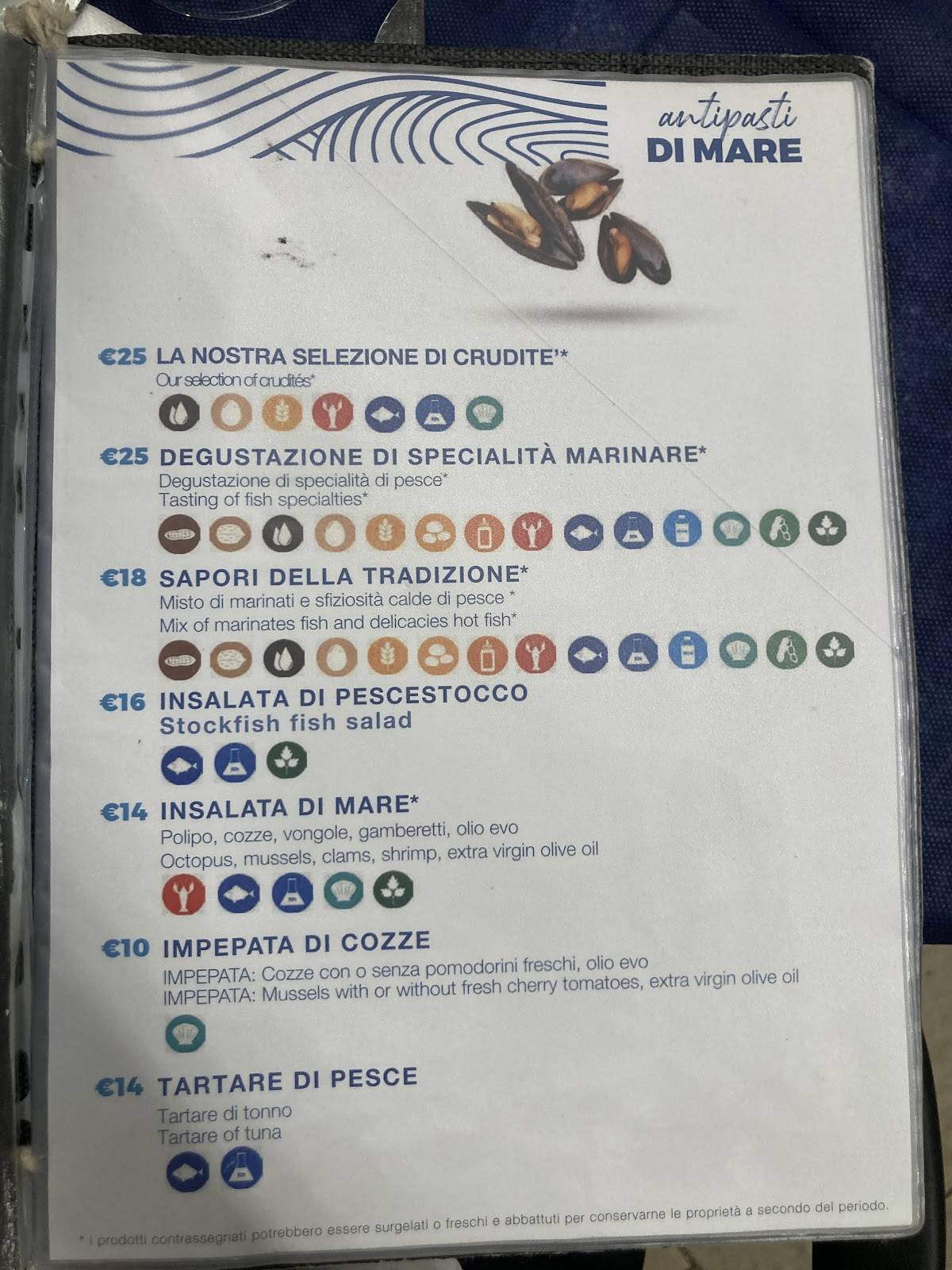 Menu di La Risacca - Ristorante - Pizzeria nuova gestione 