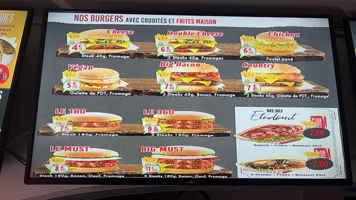 Menu de Le 88