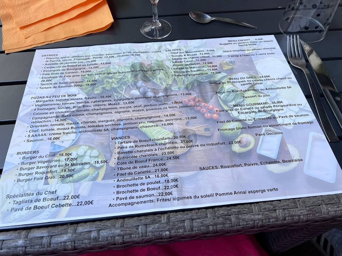 Menu de Le Grill