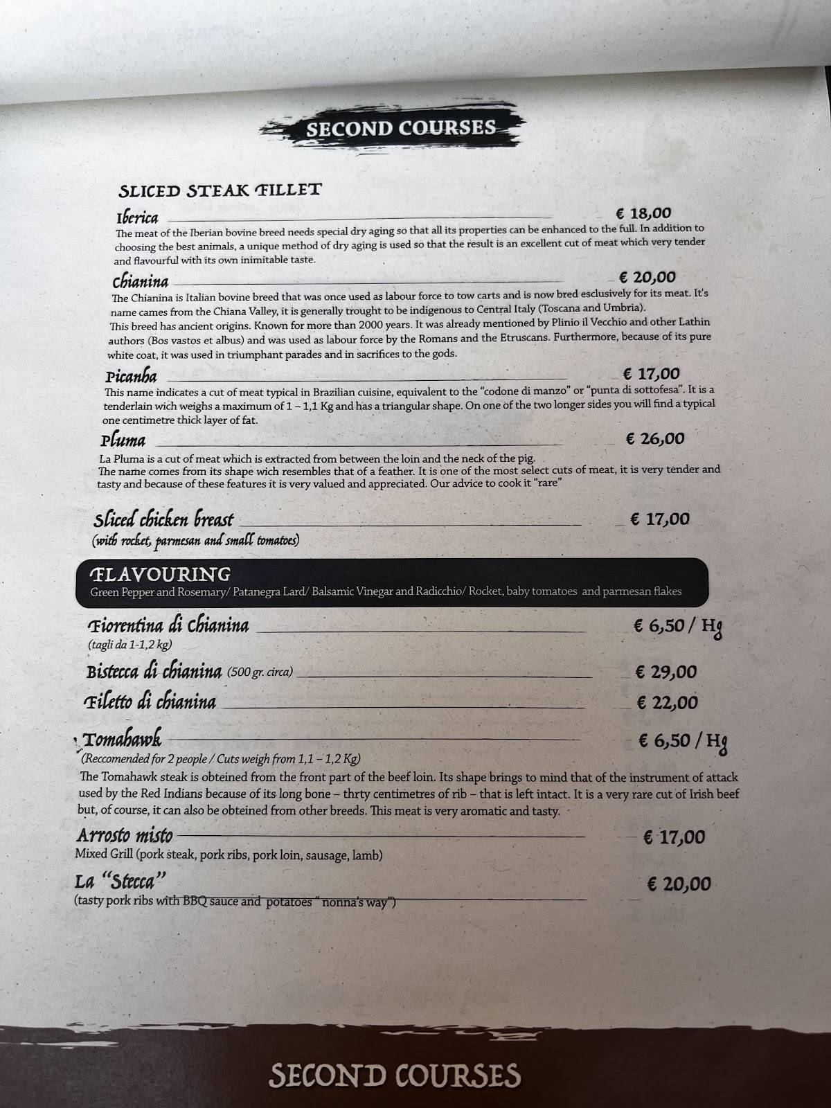 Menu di Le Tre Forchette 