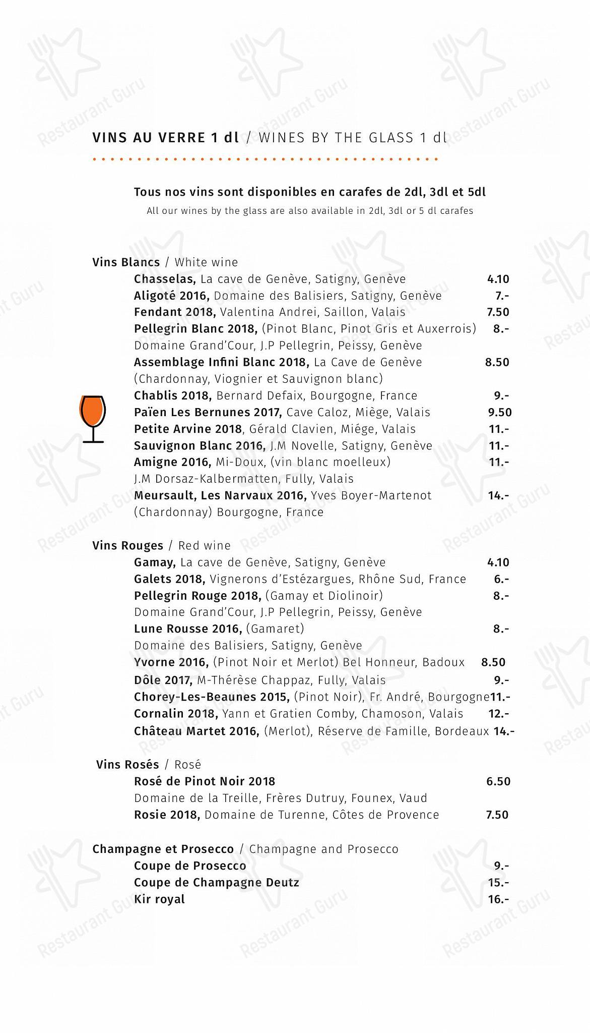 Tea Menu per Restaurant Les Armures ristorante