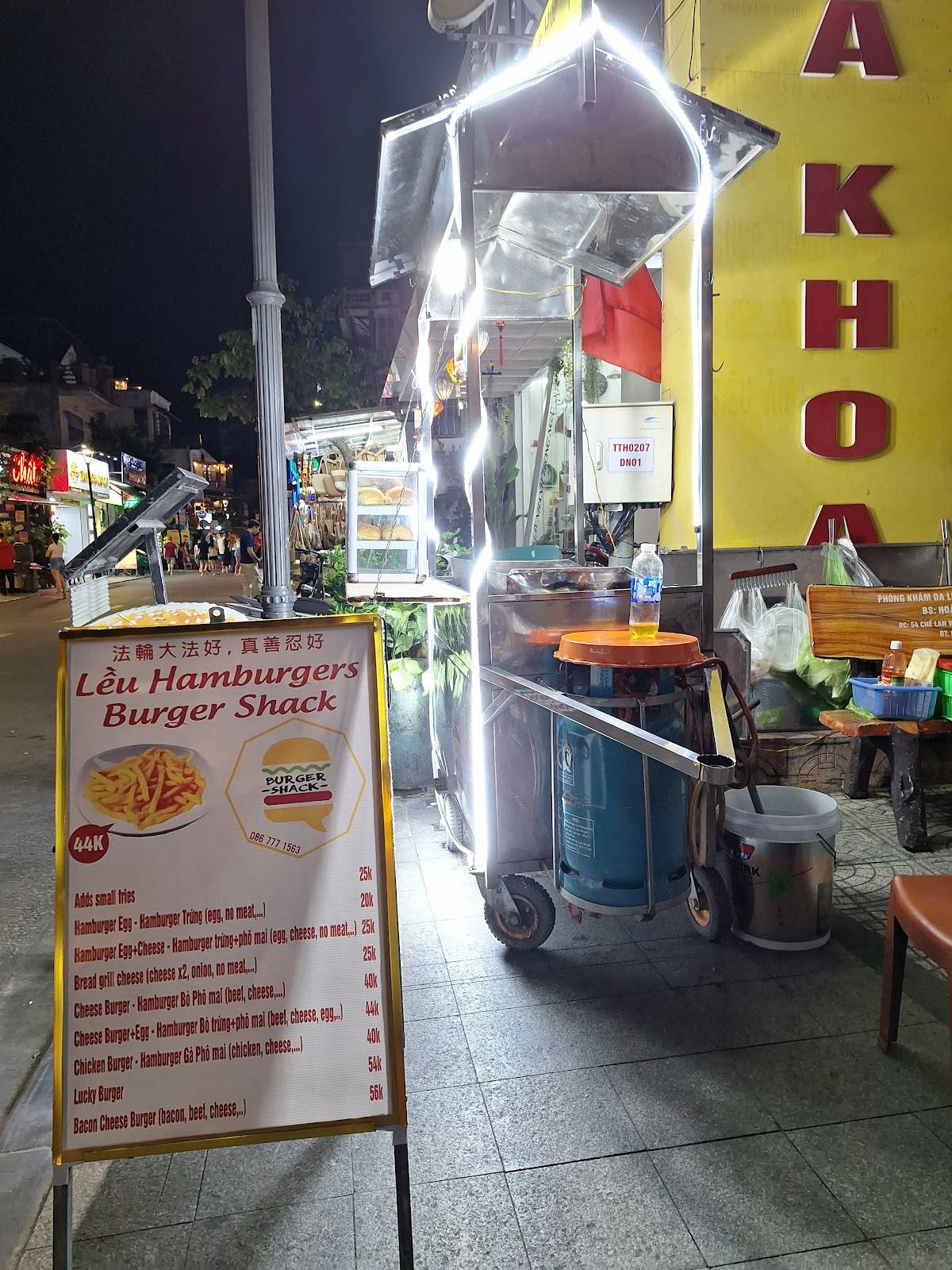 Menu at Lều Hamburgers - Burger Shack Hue restaurant, Hue