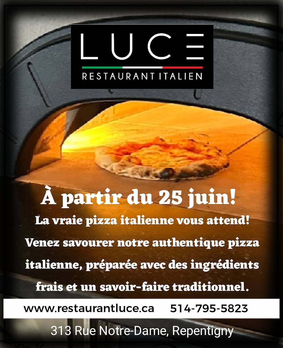 Menu de Restaurant Luce