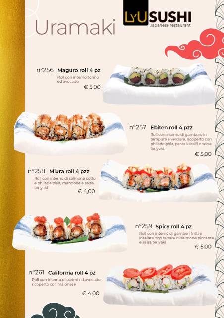 Menu di LyU Sushi Experience 