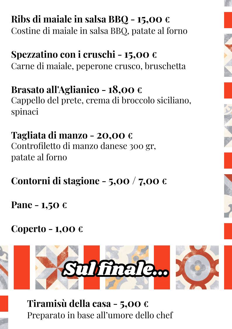Menu di MANGIO la cucina come a casa 