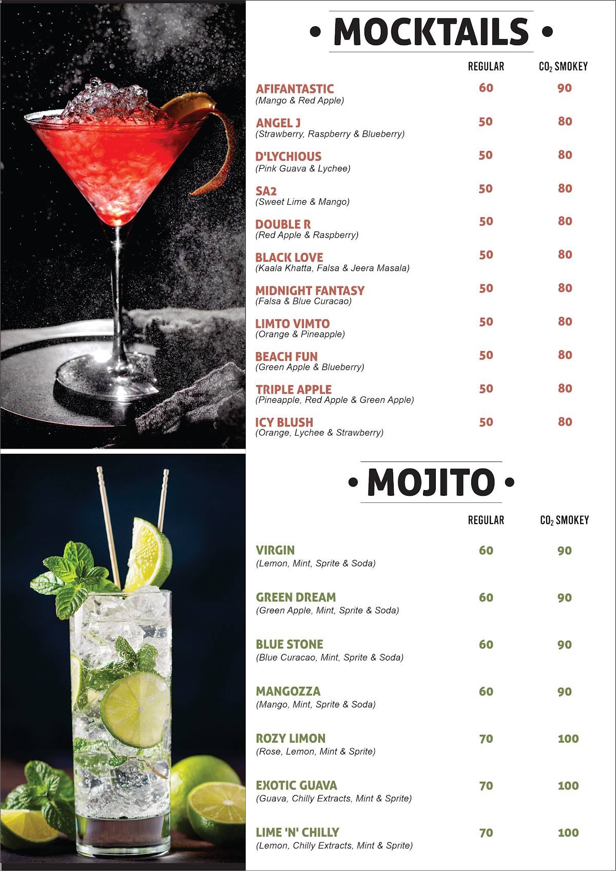 CAFE MIZAAN menu