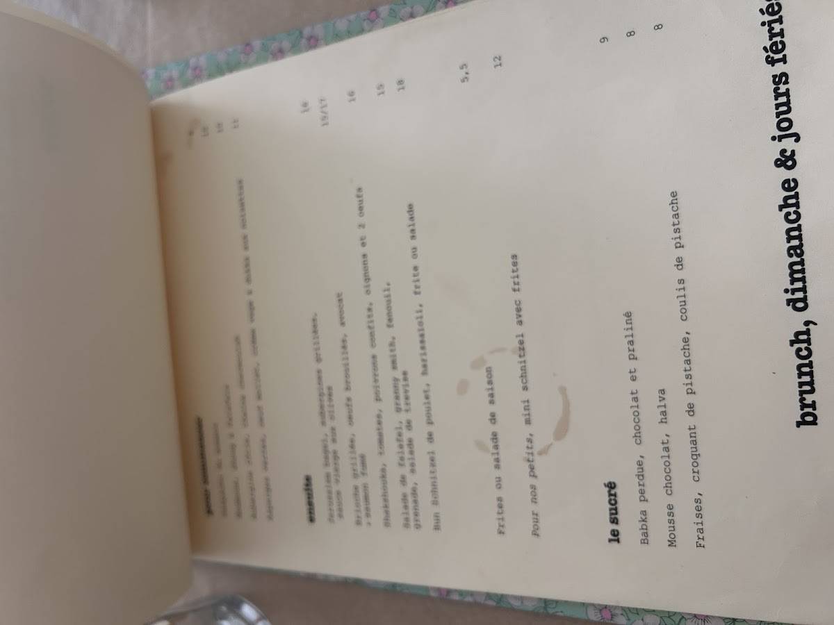 Menu de Maafim