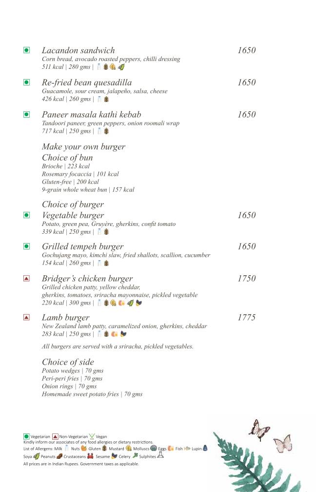 Machan menu
