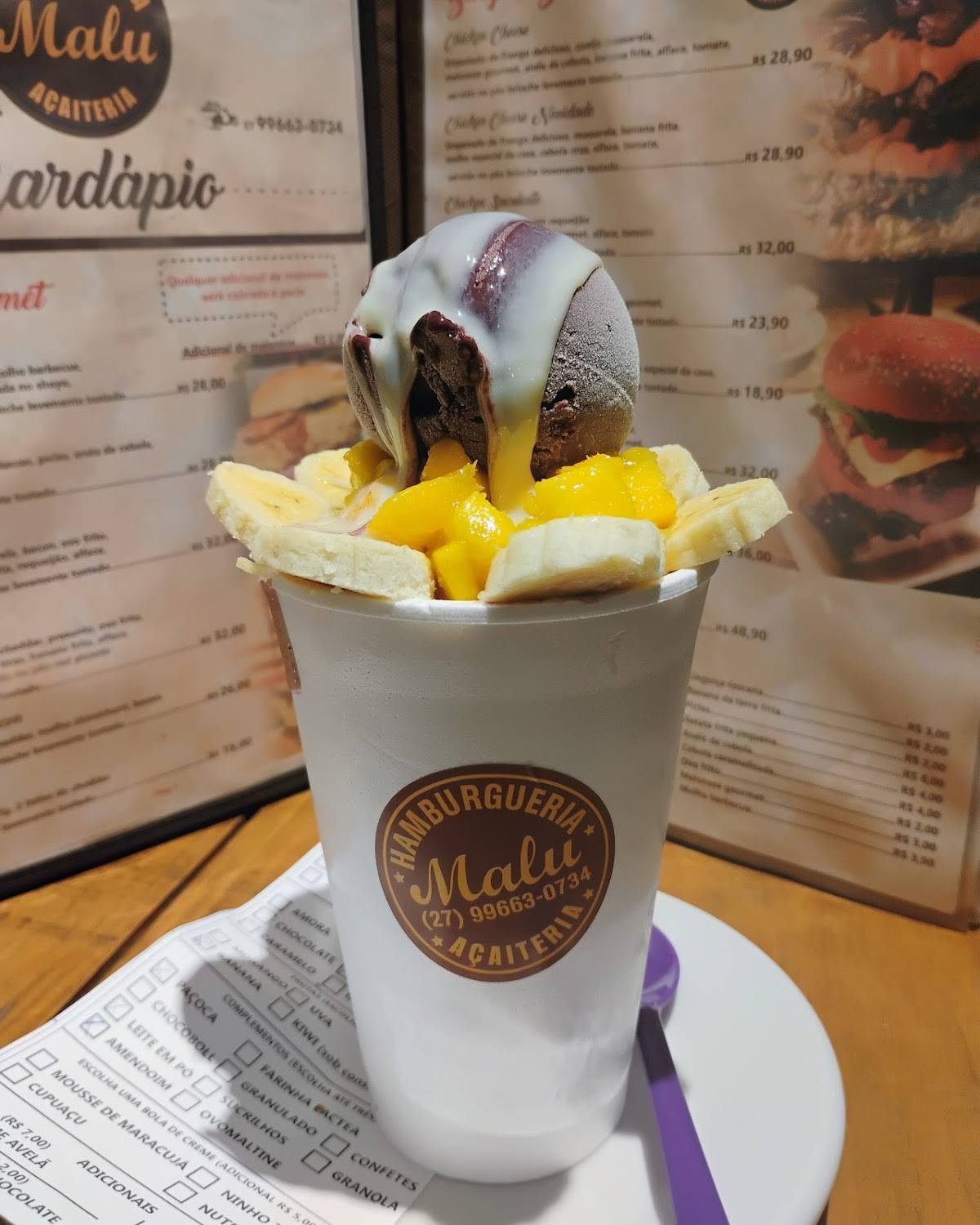 Malu Hamburgueria e Açaiteria cardápio