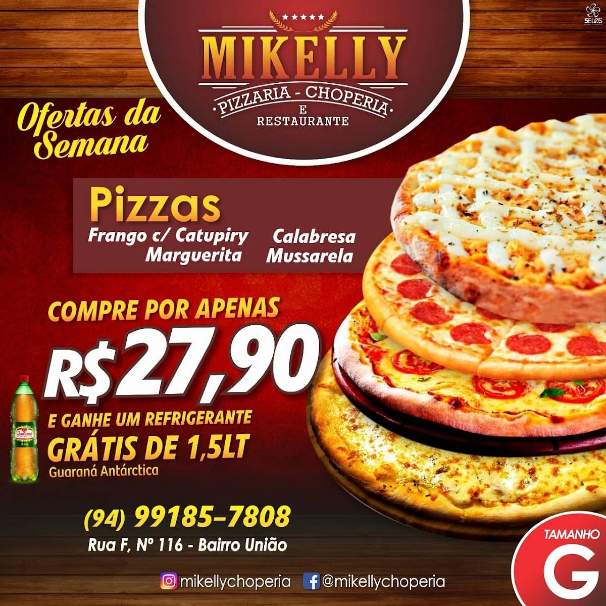 Mikelly Choperia e Pizzaria cardápio