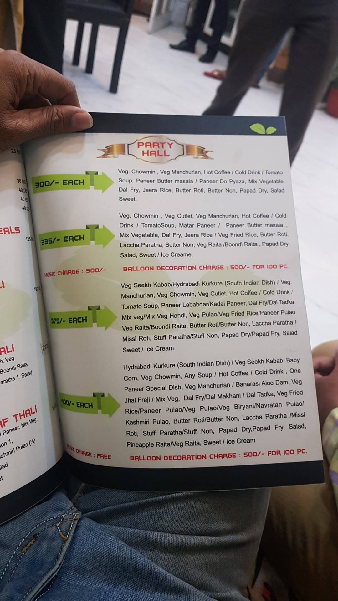 Mint Leaf 2.0 Restaurant menu