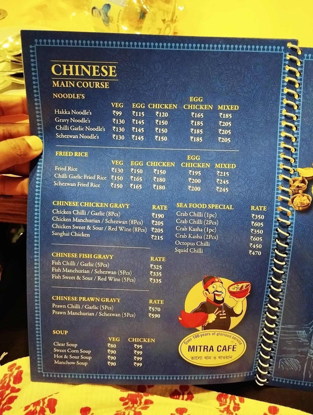 Mitra Café menu
