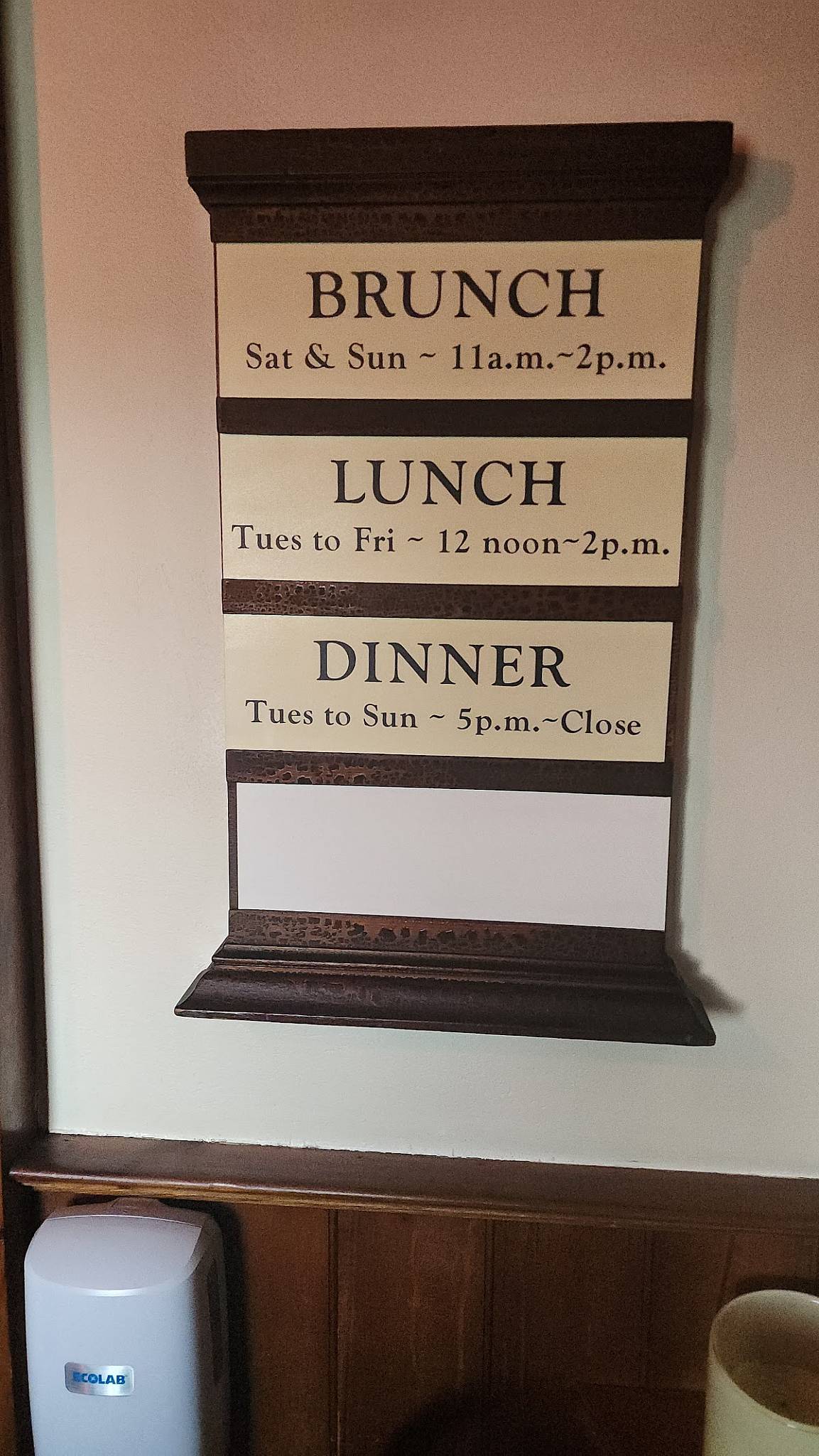 Menu de Mrs. Mitchell’s Restaurant